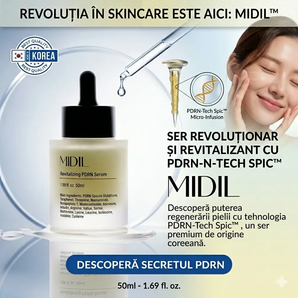 Ser coreean pentru regenerare celulara si anti-aging Midil PDRN-Tech Spic, 50ml
