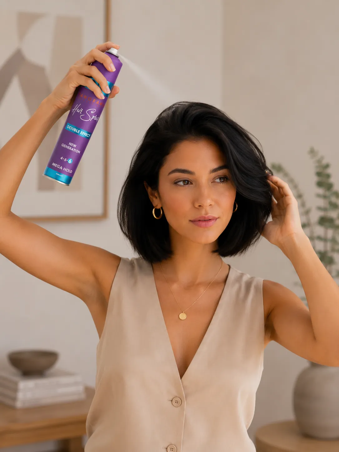 Fixativ de par cu fixare extra puternica Hold 6 Panorama Professional, 400ml, aplicare