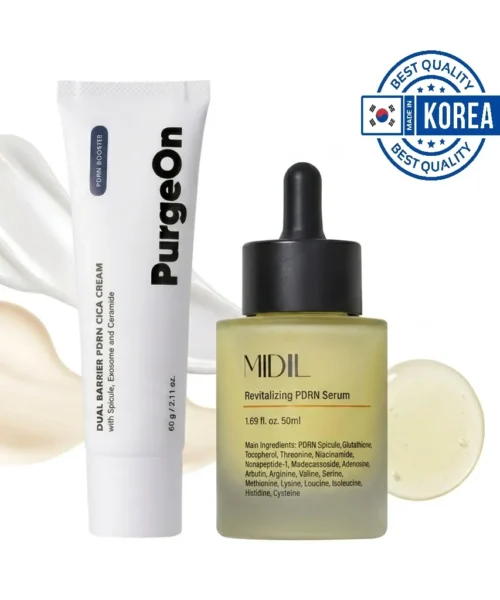Set cosmetice coreene Midil si Purgeon pentru regenerare piele cu PDRN si Cica