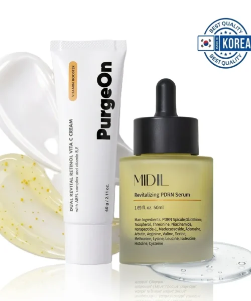 Sistem coreean avansat cu PDRN micro-spiculi retinol incapsulat si vitamina C pentru pete pigmentare si melasma