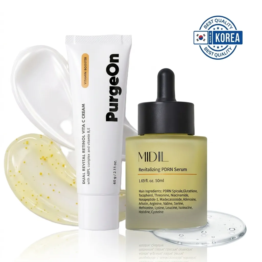 Sistem coreean avansat cu PDRN micro-spiculi retinol incapsulat si vitamina C pentru pete pigmentare si melasma