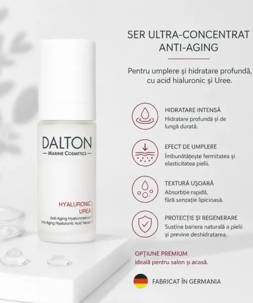 Ser anti-aging cu acid hialuronic și Uree - Dalton Hyaluronic Urea, 30ml