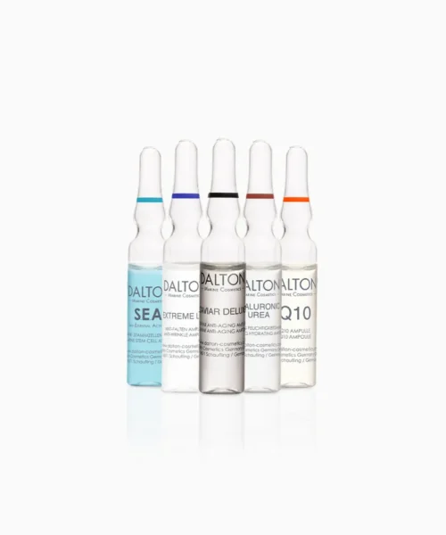 Set 5 fiole All-in-One premium anti-aging Dalton Cosmetics Germania marine selection Acid Hialuronic, Uree, Crambe Maritima, Caviar, Extract de Jambú, Extract Celumer Marin.