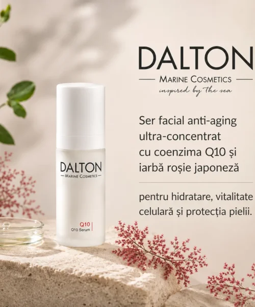 Ser facial antirid cu Q10 si iarbă roșie japoneza cosmetice marine Dalton Cosmetics