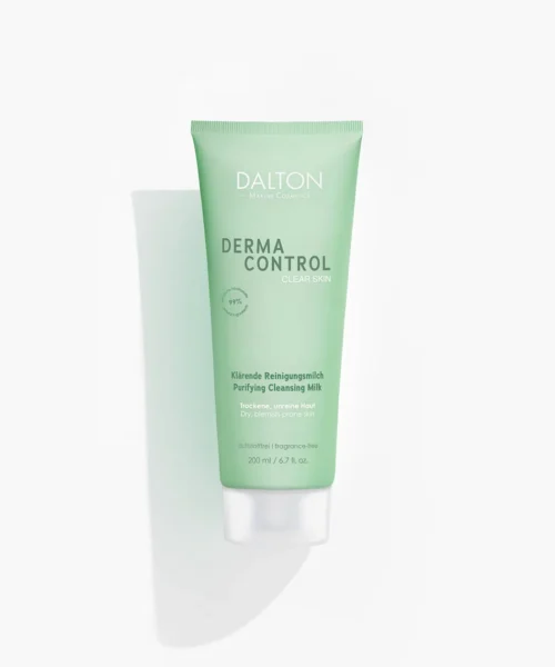 Lapte demachiant purificator pentru curățarea tenului uscat predispus la coșuri și acnee cosmetice marine Dalton Cosmetics Derma Control, 200ml