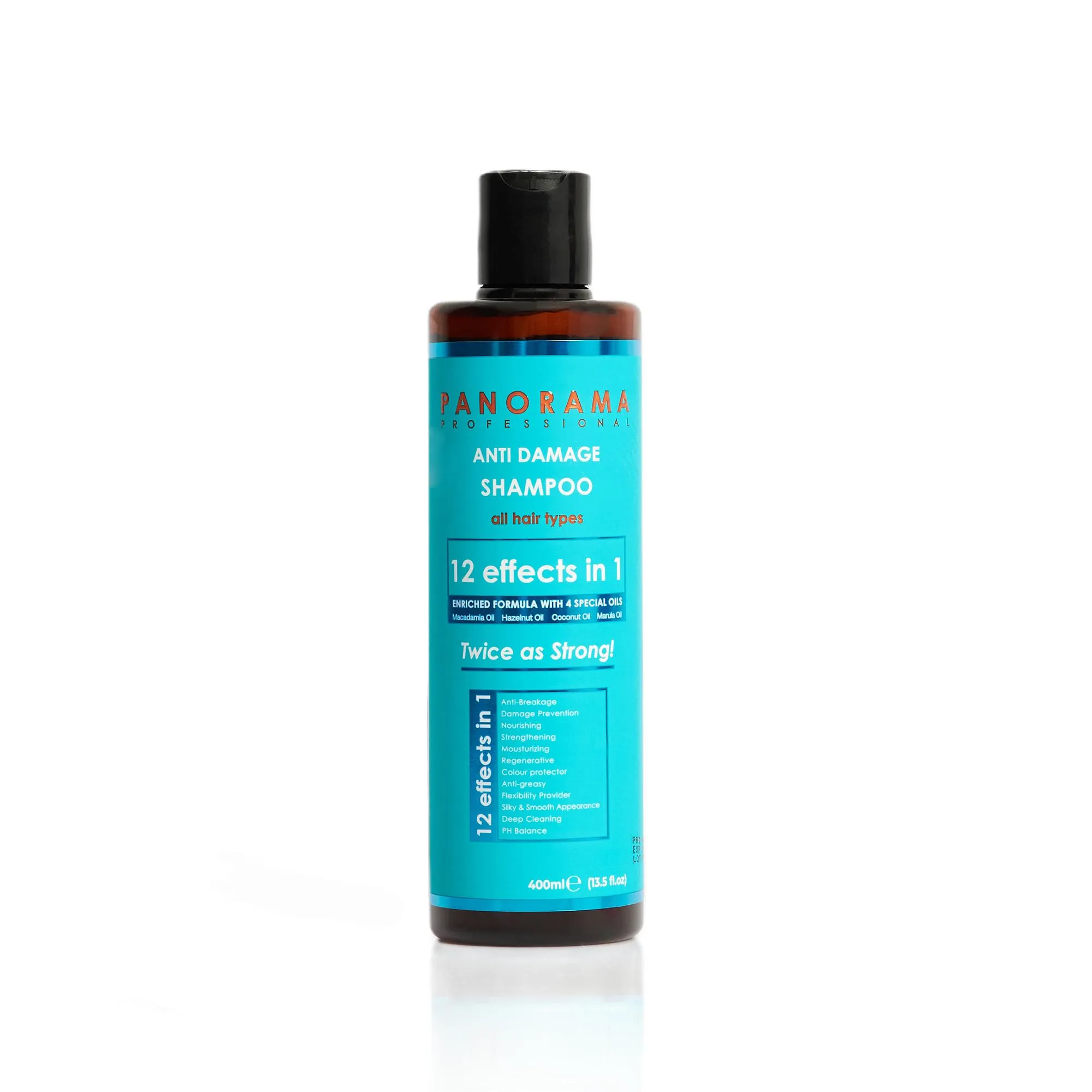 Sampon reparator Anti Damage Panorama Professional, cu Ulei de Macadamia, Marula, Cocos si Alune, 400ml
