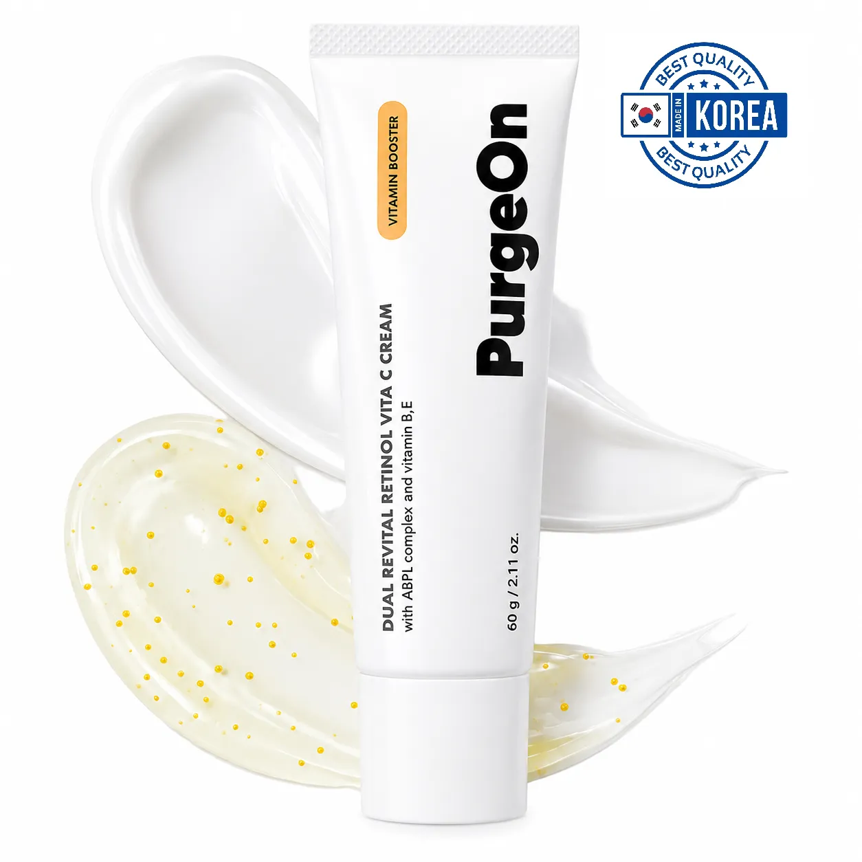 Crema coreeana regenerare antiaging Purgeon cu retinol si vitamina C, 60g, imagine cu textura