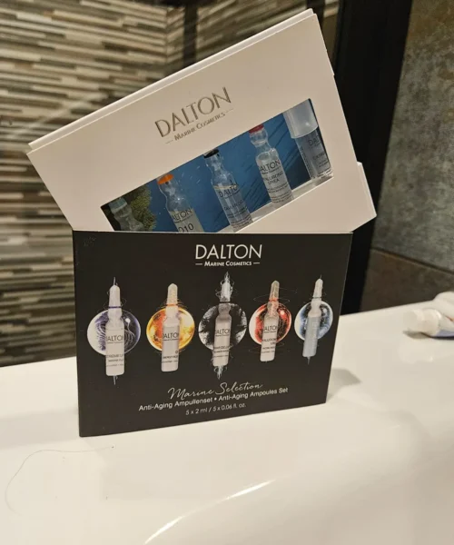 Set 5 fiole All-in-One premium anti-aging Dalton Cosmetics Germania marine selection Acid Hialuronic, Uree, Crambe Maritima, Caviar, Extract de Jambú, Extract Celumer Marin.
