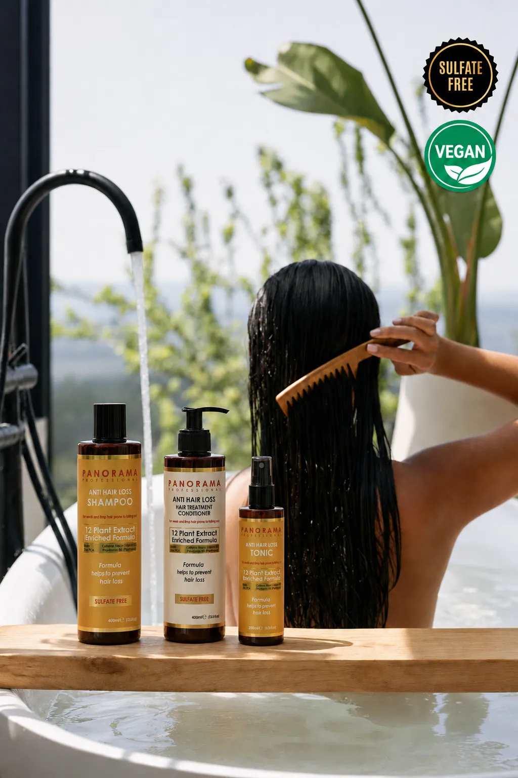 Set 2 sampoane si balsam de par anticadere Panorama Professional Anti Hair Loss, model