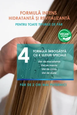 Gama Anti Damage de la Panorama Professional complex cu 4 tipuri de ulei: Macadamia, Alune de Pădure, Cocos si Monoi/Marula
