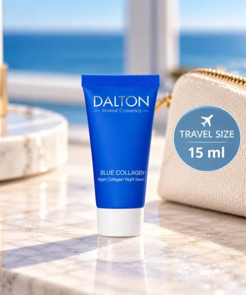 produs ser de noapte cu colagen vegan blue collagen dalton marine booster travel size