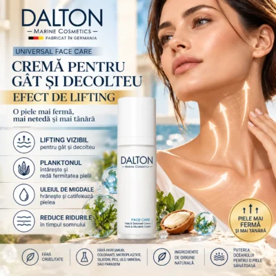 produs crema pentru gat si decolteu push up effect dalton universal face care beneficii